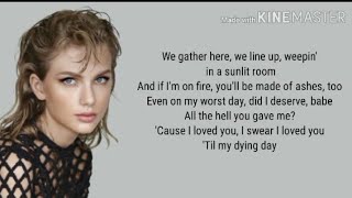 Taylor Swift  My Tears Ricochet lyrics [upl. by Lilyan]