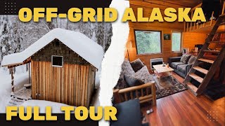 Alaska Cabin  OffGrid Homestead  FULL TOUR [upl. by Ahseim616]