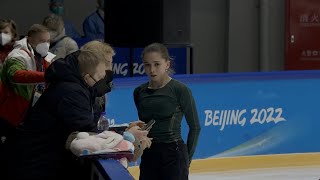 Kamila Valieva practice at Beijing 2022 [upl. by Nobell470]