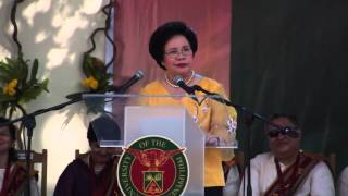 Sen Miriam Defensor Santiagos Speech at UP Cebu [upl. by Schroder]