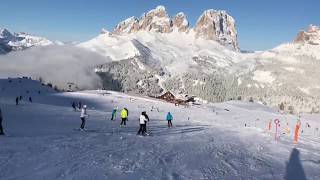 Canazei Belvedere ski area Val di Fassa Dolomiti [upl. by Getter]