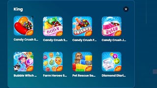 Candy Crush SagaCandy Crush FriendsBubble Witch 3 SagaFarm Heroes SagaPet Rescue Saga [upl. by Annayek927]