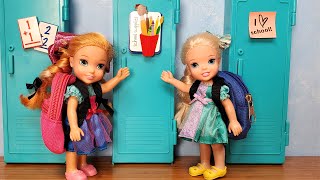 New School year  Elsa amp Anna toddlers are not in the same class  Barbie  new teachers amp students [upl. by Atekram]