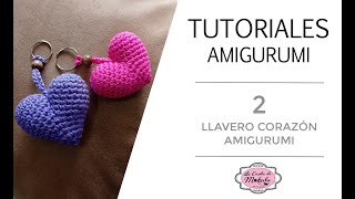 🍀 TUTORIAL AMIGURUMI 2 Llavero CORAZÓN Amigurumi San Valentín  Amigurumi Heart Valentine´s Day [upl. by Wehhtam]