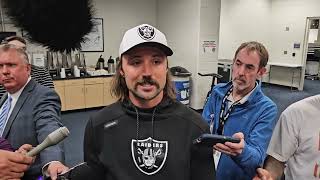 Las Vegas Raiders QB Gardner Minshew from Locker Room Post Loss to Denver Broncos lasvegasraiders [upl. by Adnahsal]