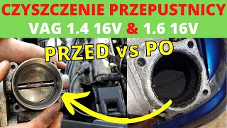 Jak wyczyścić przepustnicę Czyszczenie przepustnicy elektronicznej VAG 14 16v i 16 16v VAG [upl. by Nemhauser]