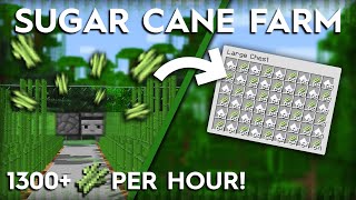 Minecraft Sugar Cane Farm  1300 Per Hour  120 [upl. by Ahsieat543]