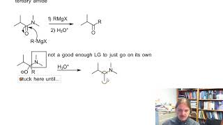 Reaction of amides with Grignard reagents [upl. by Ytte929]