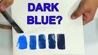 How To Make Dark Blue Paint At Home Easy From Blue and Red [upl. by Napas]