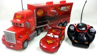 2 RC Pixar Cars MACK TRUCK amp LIGHTNING MCQUEEN Disney Pixar RC cars [upl. by Tezil]