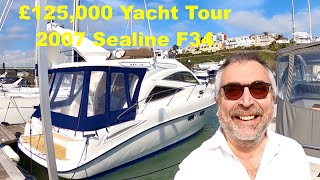 £125000 Yacht Tour  2007 Sealine F34 [upl. by Buckingham]