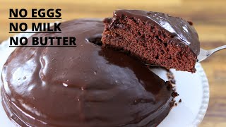 Chocolate Cake Recipe – No Eggs No Milk No Butter [upl. by Benji991]