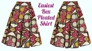 BOX PLEATED SKIRT Easiest method [upl. by Arundell]