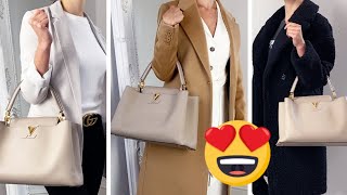 Louis Vuitton Capucines MM Bag Review  💃 STYLED with 13 OUTFITS [upl. by Ammamaria]