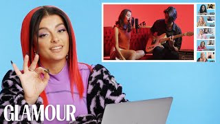 Bebe Rexha Watches Fan Covers On YouTube and TikTok  Glamour [upl. by Columba692]