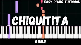 ABBA  Chiquitita Easy Piano Tutorial [upl. by Auston847]