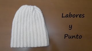 Como tejer un gorro en dos agujas [upl. by Brenn]