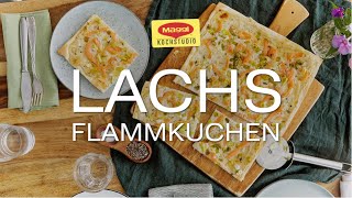 Schneller Flammkuchen mit Lachs und Frühlingszwiebeln [upl. by Grady]