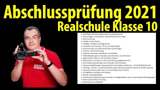 Abschlussprüfung Mathematik 2021  Realschule Klasse 10  Ablauf und Themen [upl. by Krik]