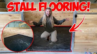 HORSE STALL FLOORING  BUILDING MY DREAM HORSE BARN PART 12 [upl. by Panthia]