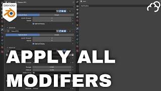 Blender How to Apply all Modifiers [upl. by Donetta]