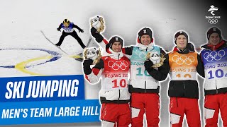 Ski Jumping  Mens Team Large Hill  Full Replay  Beijing2022 [upl. by Dnaleel]