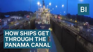 Timelapse Shows How Ships Get Through The Panama Canal [upl. by Rennoc621]