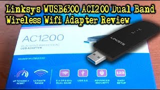 Linksys WUSB6300 AC1200 Dual Band Wireless Wifi Adapter Review [upl. by Ardnal88]