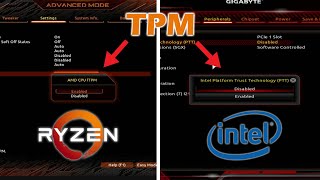 How to Enable TPM 20 on Gigabyte Motherboards  AMD and Intel  Install Windows 11 Requirements [upl. by Nesila]