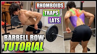 How to do the BENTOVER BARBELL ROW  2 Minute Tutorial [upl. by Esital]