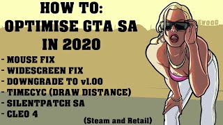 GTA San Andreas  How to optimise GTA SA on PC  Mouse fix widescreen fix v10 and more  2023✔️ [upl. by Minerva]