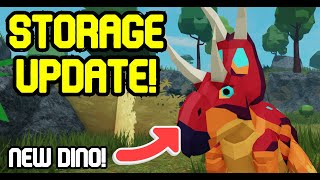 NEW DINOSAUR  STORAGE SYSTEM Roblox Prehistoria Part 4 [upl. by Nidraj813]