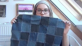 Diy Jeans Unterlage TischsetTischtuch  ganz einfach selbst gemacht deutsch [upl. by Eeliah795]