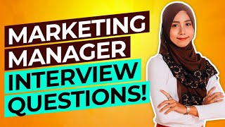 MARKETING MANAGER Interview Questions amp Answers PASS your Sales amp Marketing Interview [upl. by Bullis]