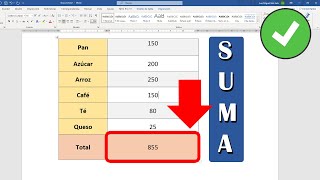 Como sumar automáticamente en WORD Función SUMA [upl. by Elleyoj]