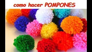 Cómo hacer pompones muy fácil  Ronycreativa [upl. by Adnuahsor]