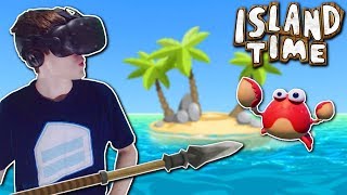 SURVIVING ON ISLAND WITH A TALKING CRAB  Island Time Gameplay  VR Island Survival Game [upl. by Ivah]