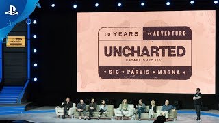 Uncharted 10th Anniversary Cast Panel  PSX 2017 [upl. by Ydnyc]