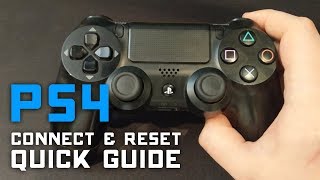 How to Reset amp Connect PS4 Controller to PC amp PS4 🎮 Quick Guide [upl. by Nimzaj]