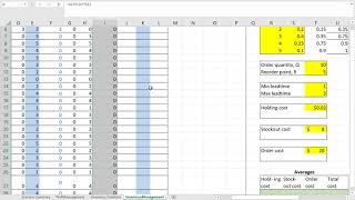 How to perform a Monte Carlo Inventory Management simuation in excel [upl. by Roley489]