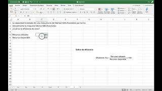 Como calcular la Eficiencia [upl. by Itsrik]