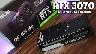 ASUS GeForce RTX 3070 DUAL  thermals and benchmarks [upl. by Adorne]