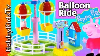 Peppa Pig Deluxe Balloon Ride PlaySet Toy by HobbyKidsTV [upl. by Chisholm373]