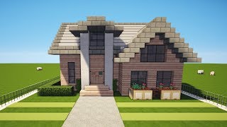 MINECRAFT HOLZHAUS bauen TUTORIAL HAUS 155 [upl. by Ahsea]