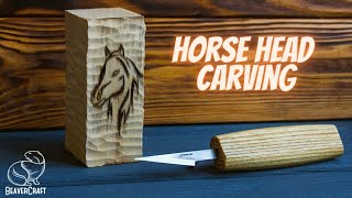 Whittling Ideas  Horse Wood Carving [upl. by Ardel]