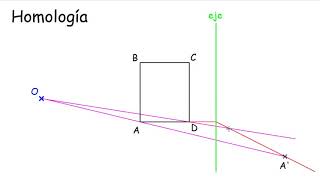 Homología problemas Halla la figura homóloga Datos centro de homología eje y 2 puntos homólogos [upl. by Asil638]