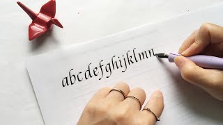 Italic Calligraphy Tutorial  Beginners Alphabet Demo [upl. by Leanna]