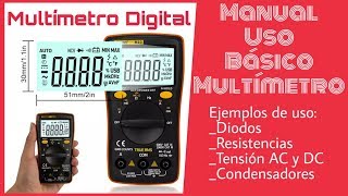 MANUAL USO BÁSICO DEL MULTÍMETRO DIGITAL [upl. by Dygall]