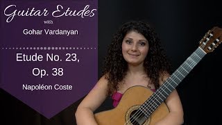 Etude No 23 Op 38 by Napoleon Coste  Guitar Etudes with Gohar Vardanyan [upl. by Dowd998]