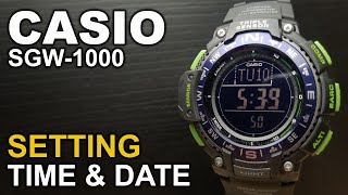 Casio SGW1000  Watch Settings Tutorial [upl. by Drida]